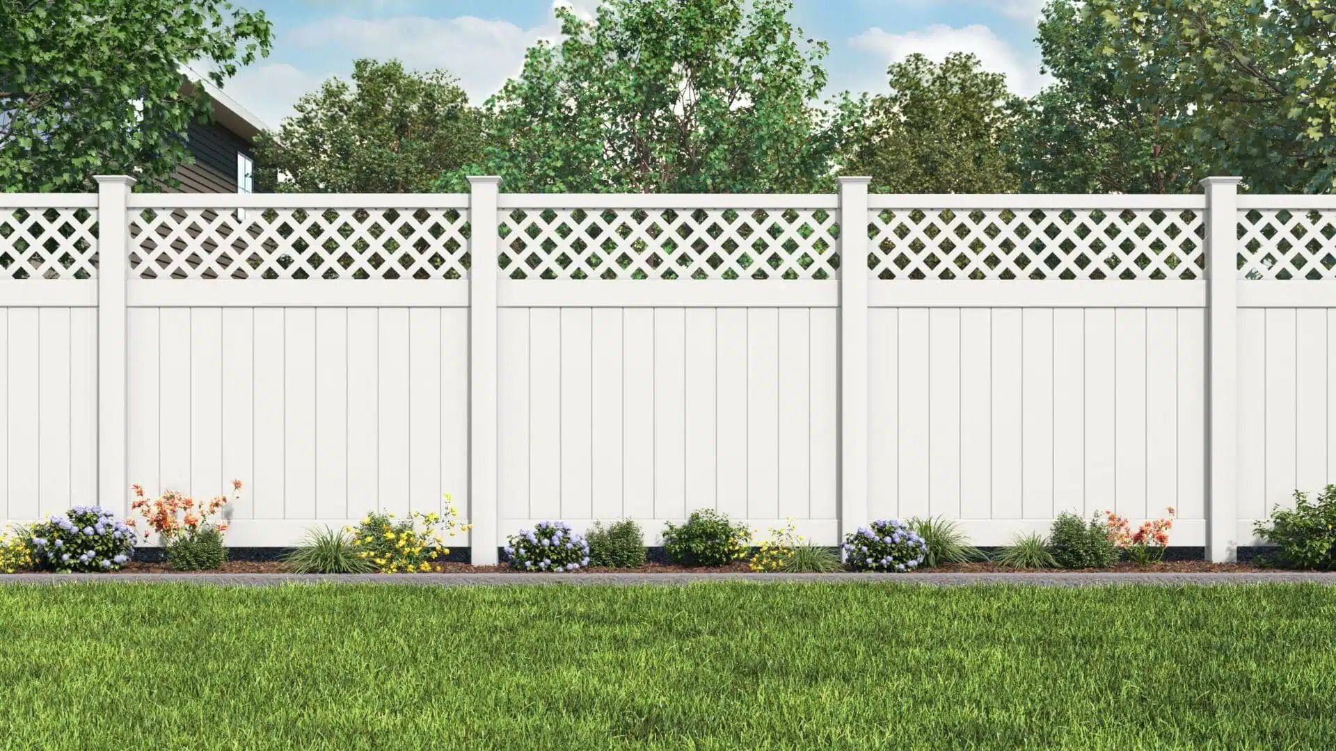 Installed residential privacy fence